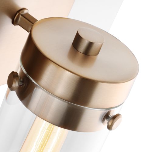 Main product image of Intersection 3 Light Vanity Burnished Brass w/ Clear Glass