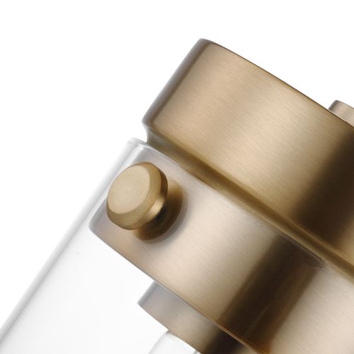 Main product image of Intersection 4 Light Vanity Burnished Brass w/ Clear Glass