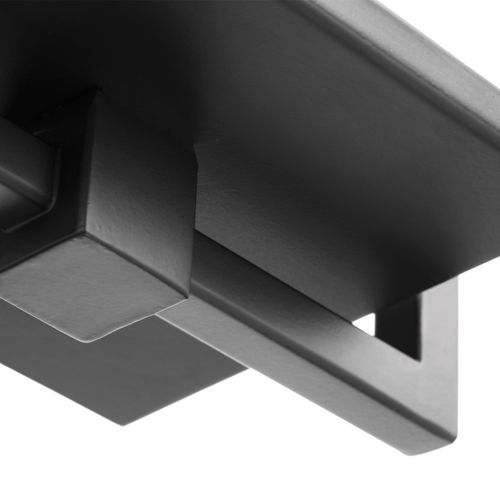 Main product image of Exhibit 1 Light Medium Wall Lantern Matte Black Finish w/ Clear Beveled Glass