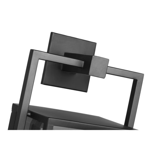Main product image of Exhibit 1 Light Large Wall Lantern Matte Black Finish w/ Clear Beveled Glass