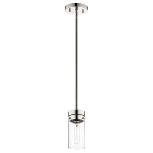 Main product image of Intersection 1 Light Mini Pendant Polished Nickel w/ Clear Glass