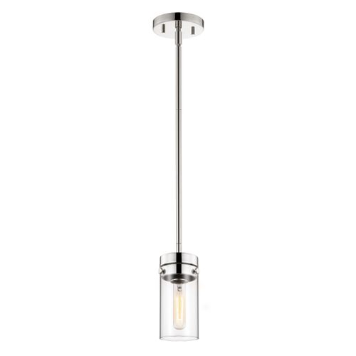 Main product image of Intersection 1 Light Mini Pendant Polished Nickel w/ Clear Glass