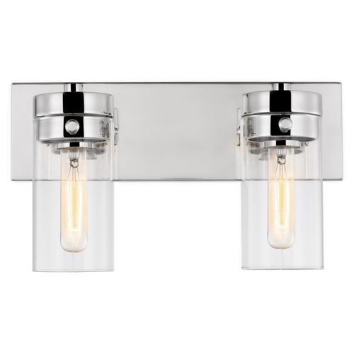 Main product image of Intersection 2 Light Vanity Polished Nickel w/ Clear Glass