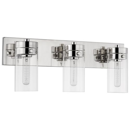 Main product image of Intersection 3 Light Vanity Polished Nickel w/ Clear Glass