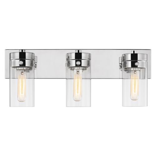 Main product image of Intersection 3 Light Vanity Polished Nickel w/ Clear Glass