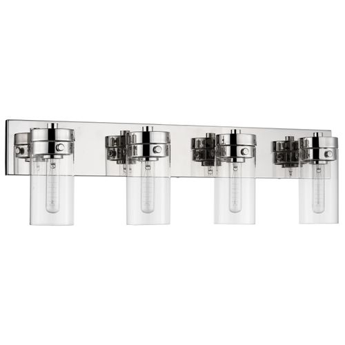 Main product image of Intersection 4 Light Vanity Polished Nickel w/ Clear Glass