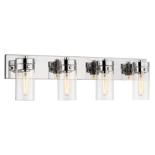 Main product image of Intersection 4 Light Vanity Polished Nickel w/ Clear Glass