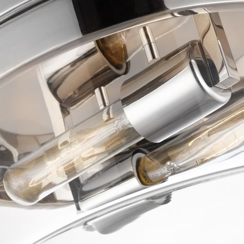 Main product image of Intersection Medium Flush Mount Fixture Polished Nickel w/ Clear Glass