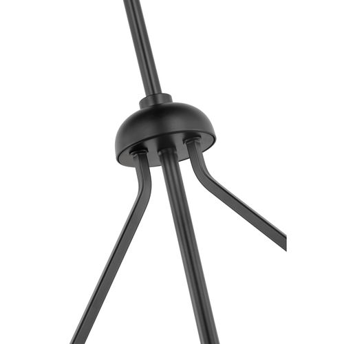 Main product image of Halter 4 Light Pendant Medium Base 60 Watt Matte Black Finish Natural Brass Metal Shade