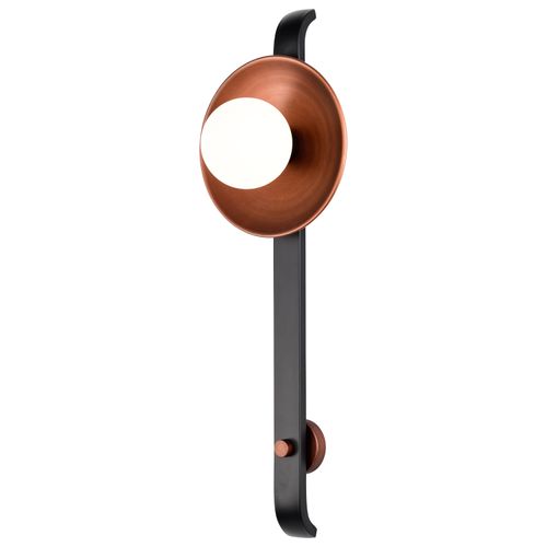 Main product image of Colby 1 Light Wall Sconce Matte Black and Antique Copper Finish