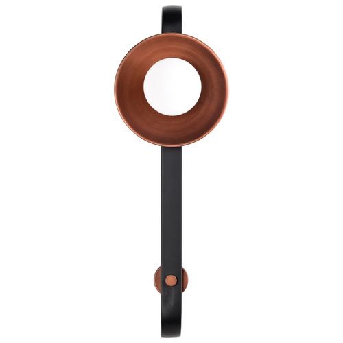 Main product image of Colby 1 Light Wall Sconce Matte Black and Antique Copper Finish
