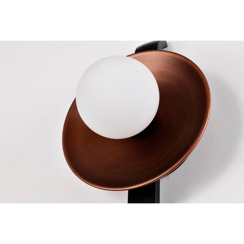 Main product image of Colby 1 Light Wall Sconce Matte Black and Antique Copper Finish