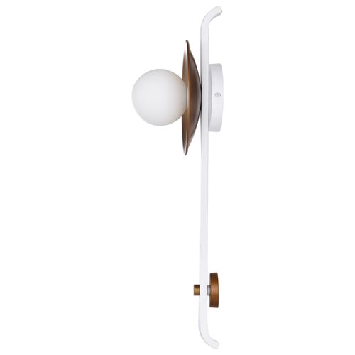 Main product image of Colby 1 Light Wall Sconce White and Natural Brass Finish