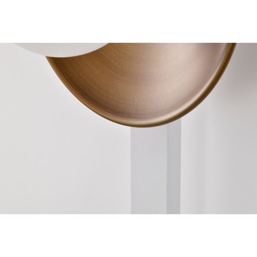 Main product image of Colby 1 Light Wall Sconce White and Natural Brass Finish