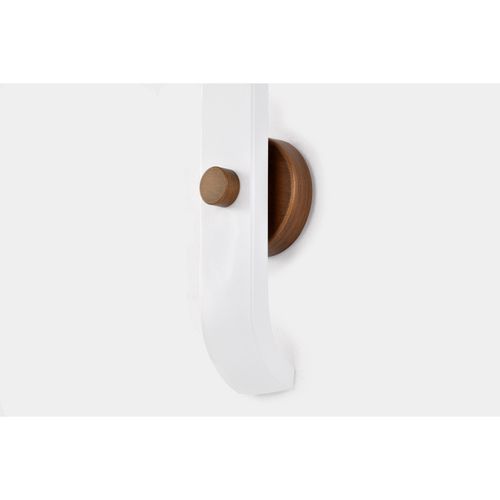 Main product image of Colby 1 Light Wall Sconce White and Natural Brass Finish