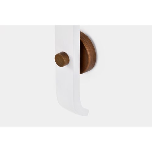 Main product image of Colby 1 Light Wall Sconce White and Natural Brass Finish