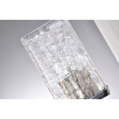 Main product image of Terrace 1 Light Wall Sconce Polished Nickel Finish Crackel Glass