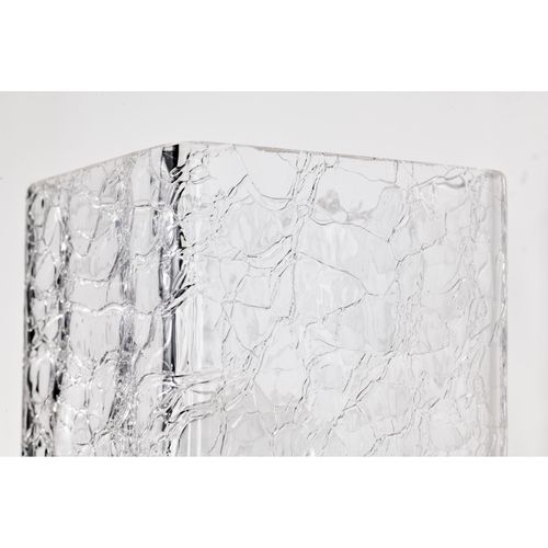 Main product image of Terrace 1 Light Wall Sconce Matte Black Finish Crackel Glass