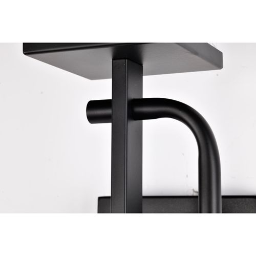 Main product image of Terrace 1 Light Wall Sconce Matte Black Finish Crackel Glass