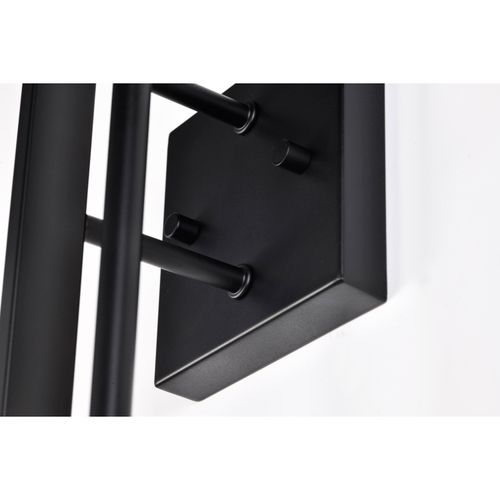 Main product image of Terrace 1 Light Wall Sconce Matte Black Finish Crackel Glass
