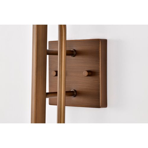 Main product image of Terrace 1 Light Wall Sconce Natural Brass Finish Crackel Glass