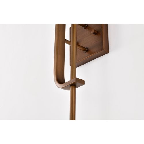 Main product image of Terrace 1 Light Wall Sconce Natural Brass Finish Crackel Glass