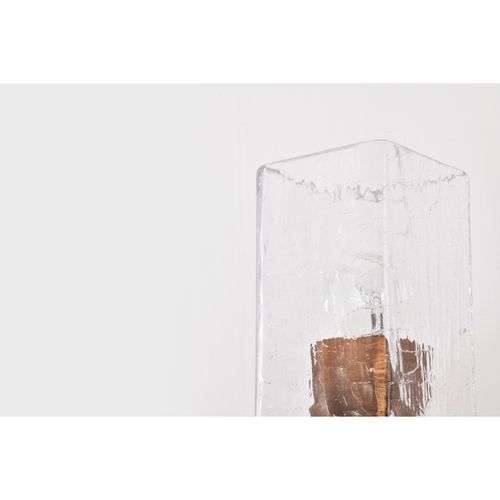 Main product image of Terrace 1 Light Wall Sconce Natural Brass Finish Crackel Glass