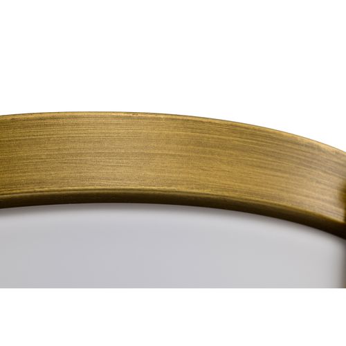 Main product image of Rowen 3 Light Flush Mount Natural Brass Finish Etched White Glass