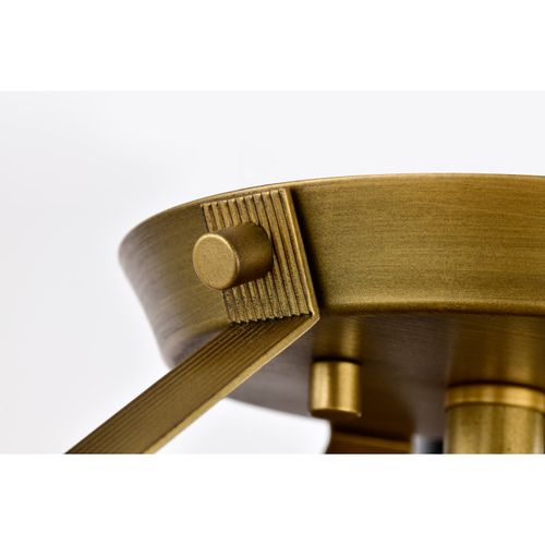 Main product image of Rowen 4 Light Semi Flush Natural Brass Finish Etched White Glass