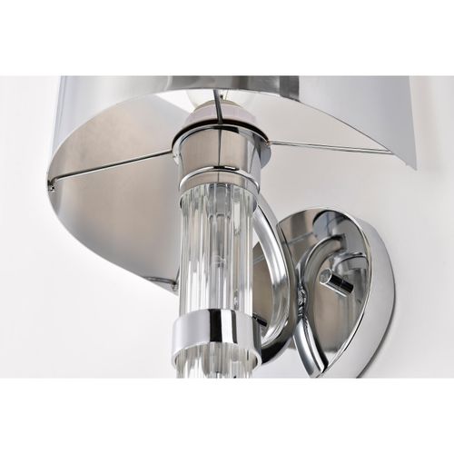 Main product image of Teagon 1 Light Wall Sconce Polished Nickel Finish Metal Shade