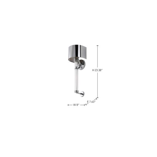 Main product image of Teagon 1 Light Wall Sconce Polished Nickel Finish Metal Shade