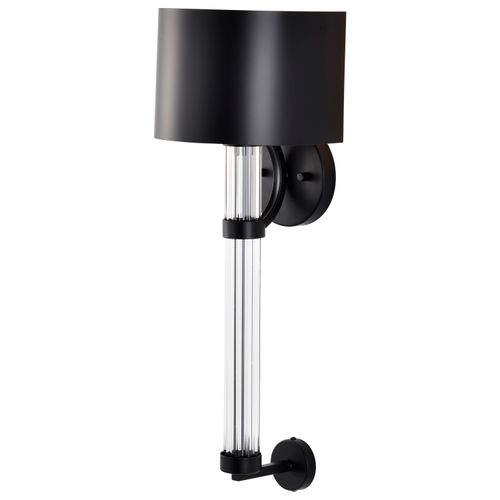Main product image of Teagon 1 Light Wall Sconce Matte Black Finish Metal Shade