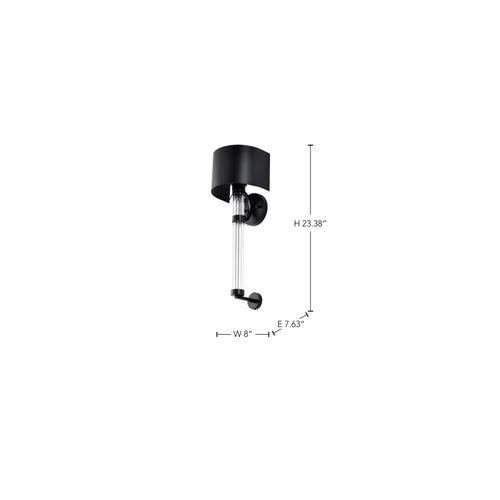 Main product image of Teagon 1 Light Wall Sconce Matte Black Finish Metal Shade