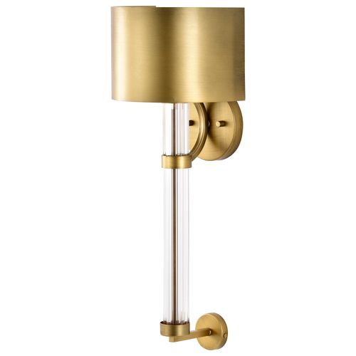 Main product image of Teagon 1 Light Wall Sconce Natural Brass Finish Metal Shade