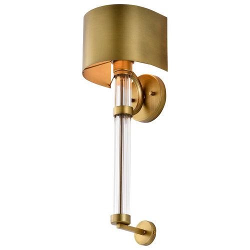 Main product image of Teagon 1 Light Wall Sconce Natural Brass Finish Metal Shade