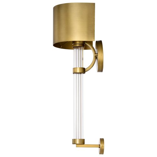 Main product image of Teagon 1 Light Wall Sconce Natural Brass Finish Metal Shade