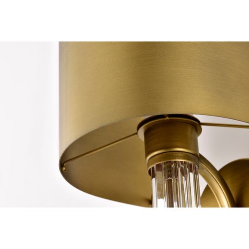 Main product image of Teagon 1 Light Wall Sconce Natural Brass Finish Metal Shade