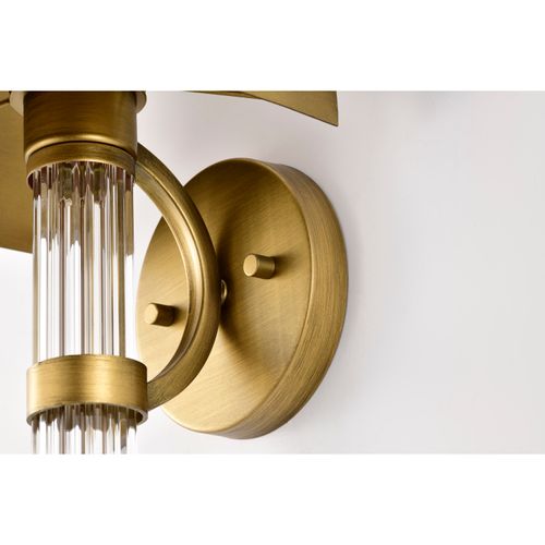 Main product image of Teagon 1 Light Wall Sconce Natural Brass Finish Metal Shade