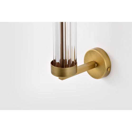 Main product image of Teagon 1 Light Wall Sconce Natural Brass Finish Metal Shade