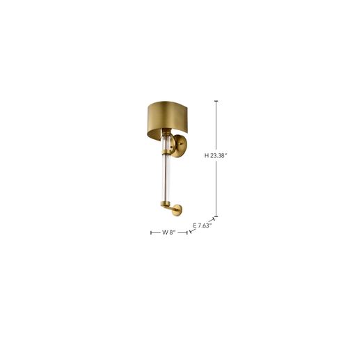 Main product image of Teagon 1 Light Wall Sconce Natural Brass Finish Metal Shade