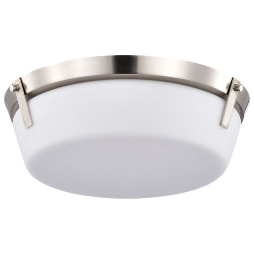 Main product image of Rowen 3 Light Flush Mount Brushed Nickel Finish Etched White Glass