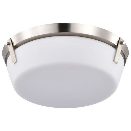 Main product image of Rowen 3 Light Flush Mount Brushed Nickel Finish Etched White Glass