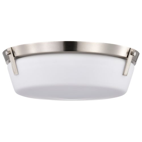 Main product image of Rowen 3 Light Flush Mount Brushed Nickel Finish Etched White Glass