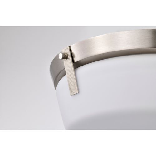 Main product image of Rowen 3 Light Flush Mount Brushed Nickel Finish Etched White Glass