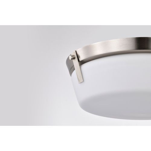 Main product image of Rowen 3 Light Flush Mount Brushed Nickel Finish Etched White Glass