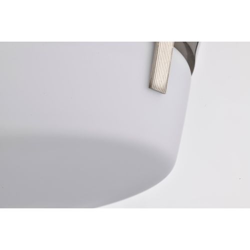 Main product image of Rowen 3 Light Flush Mount Brushed Nickel Finish Etched White Glass