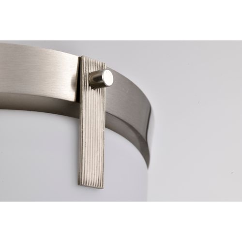 Main product image of Rowen 3 Light Flush Mount Brushed Nickel Finish Etched White Glass