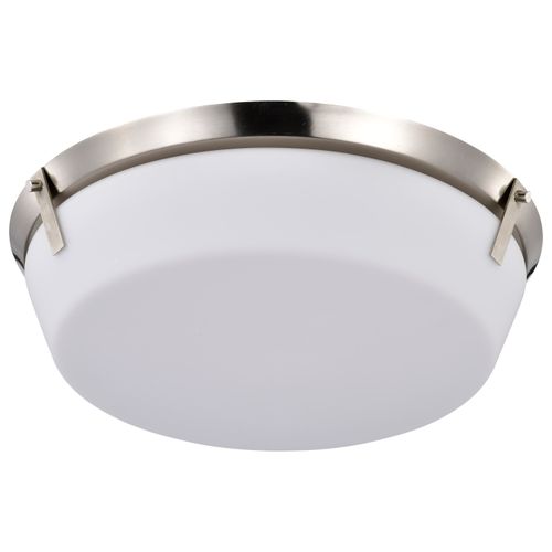 Main product image of Rowen 4 Light Flush Mount Brushed Nickel Finish Etched White Glass