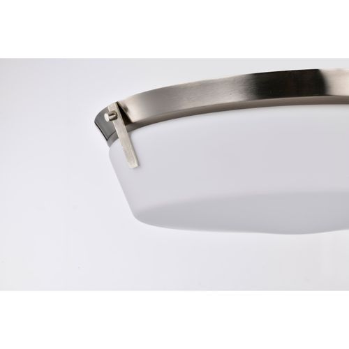 Main product image of Rowen 4 Light Flush Mount Brushed Nickel Finish Etched White Glass