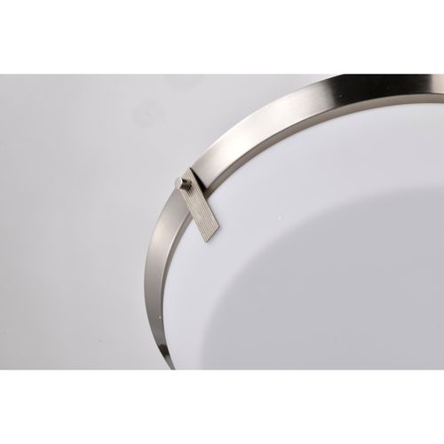 Main product image of Rowen 4 Light Flush Mount Brushed Nickel Finish Etched White Glass